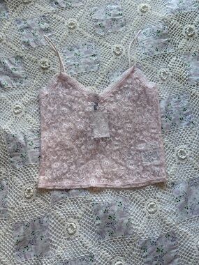 NWT H&M baby pink lace cami